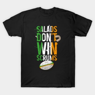 Funny rugby shirt, Ireland / Salads don't win scrums T-Shirt